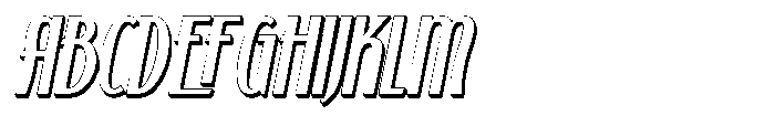 Kashtani Oblique Extrude Font UPPERCASE