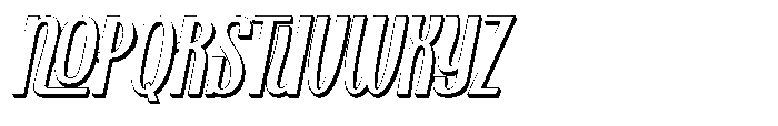 Kashtani Oblique Extrude Font UPPERCASE