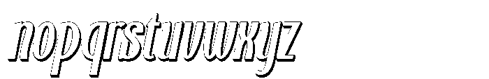 Kashtani Oblique Extrude Font LOWERCASE