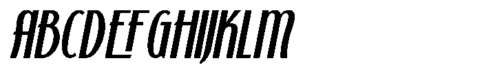 Kashtani Oblique Font UPPERCASE
