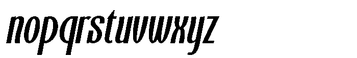Kashtani Oblique Font LOWERCASE