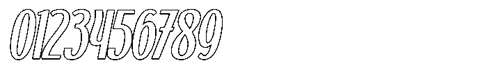 Kashtani Outline Oblique Font OTHER CHARS