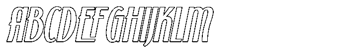 Kashtani Outline Oblique Font UPPERCASE