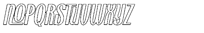 Kashtani Outline Oblique Font UPPERCASE