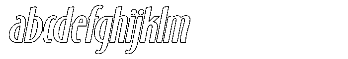 Kashtani Outline Oblique FONT