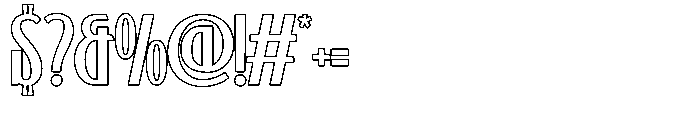 Kashtani Outline Font OTHER CHARS