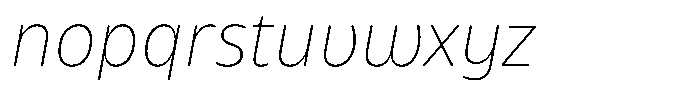 Kasia Nova Thin Italic Font LOWERCASE