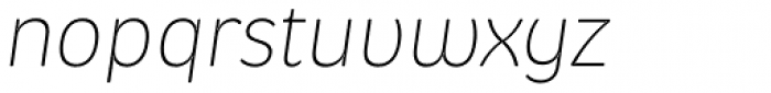 Kasia Thin Italic Font LOWERCASE