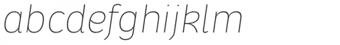 Kasia Ultra Thin Italic Font LOWERCASE