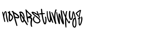 Kasmire Graffiti Font LOWERCASE