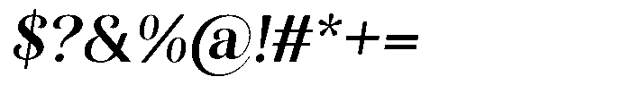 Kastien Bold Slant Font OTHER CHARS