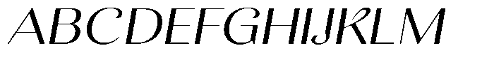 Kastien Expanded Slant Font UPPERCASE