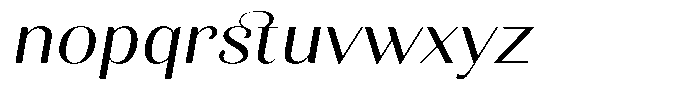 Kastien Expanded Slant Font LOWERCASE