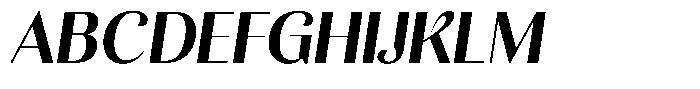 Kastien Extra Bold Semi Condensed Slant Font UPPERCASE