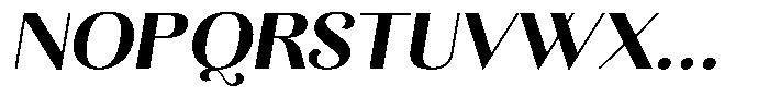 Kastien Extra Bold Semi Expanded Slant Font UPPERCASE