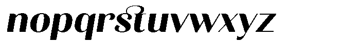 Kastien Extra Bold Semi Expanded Slant Font LOWERCASE