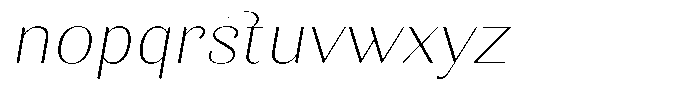 Kastien Extra Light Expanded Slant Font LOWERCASE