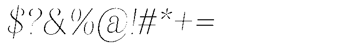 Kastien Extra Light Sem Condensed Slant. Font OTHER CHARS
