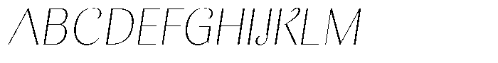 Kastien Extra Light Sem Condensed Slant. Font UPPERCASE