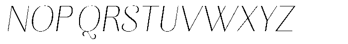 Kastien Extra Light Sem Condensed Slant. Font UPPERCASE
