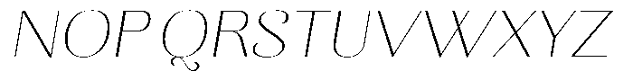 Kastien Extra Light Semi Expanded Slant Font UPPERCASE