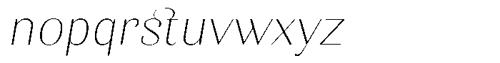 Kastien Extra Light Semi Expanded Slant Font LOWERCASE