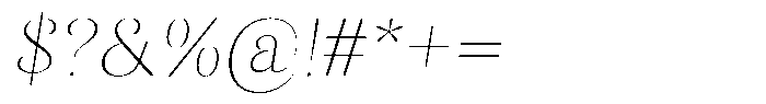 Kastien Extra Light Slant Font OTHER CHARS