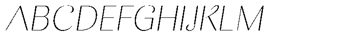 Kastien Extra Light Slant Font UPPERCASE