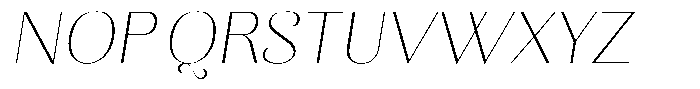 Kastien Extra Light Slant Font UPPERCASE