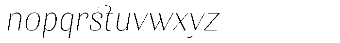 Kastien Extra Light Slant Font LOWERCASE