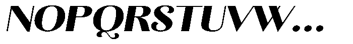 Kastien Heavy Expanded Slant Font UPPERCASE