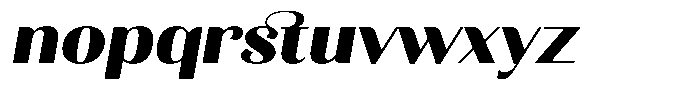 Kastien Heavy Expanded Slant Font LOWERCASE