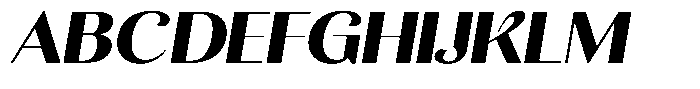 Kastien Heavy Semi Expanded Slant Font UPPERCASE
