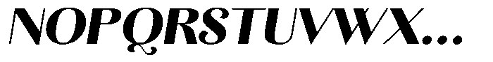 Kastien Heavy Semi Expanded Slant Font UPPERCASE