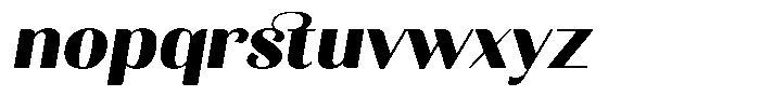 Kastien Heavy Semi Expanded Slant Font LOWERCASE