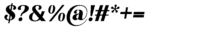Kastien Heavy Slant Font OTHER CHARS