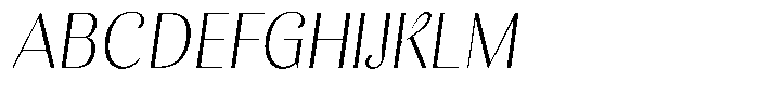 Kastien Light Condensed Slant Font UPPERCASE