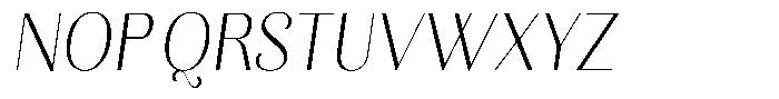 Kastien Light Condensed Slant Font UPPERCASE