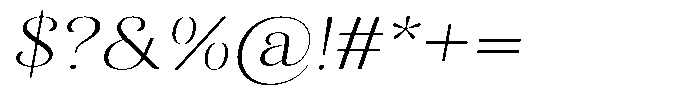 Kastien Light Expanded Slant Font OTHER CHARS