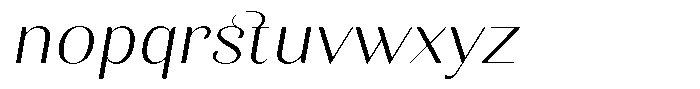 Kastien Light Expanded Slant Font LOWERCASE