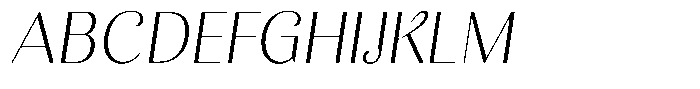 Kastien Light Semi Condensed Slant Font UPPERCASE