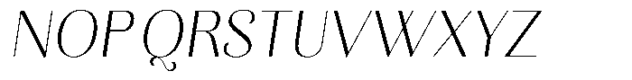 Kastien Light Semi Condensed Slant Font UPPERCASE