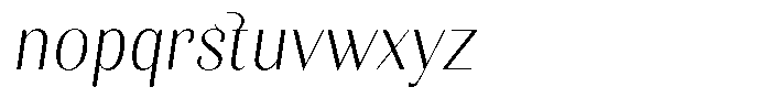 Kastien Light Semi Condensed Slant Font LOWERCASE