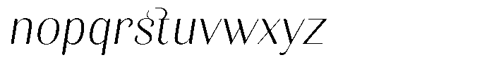 Kastien Light Slant Font LOWERCASE