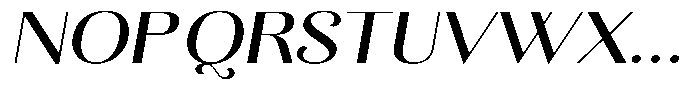 Kastien Medium Expanded Slant Font UPPERCASE