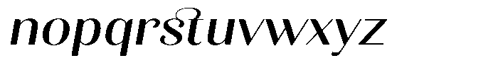 Kastien Medium Expanded Slant Font LOWERCASE