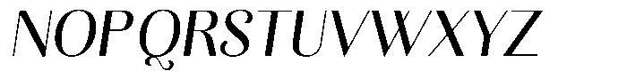 Kastien Medium Semi Condensed Slant Font UPPERCASE