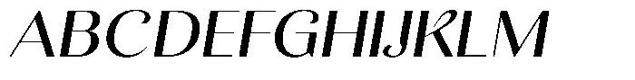 Kastien Medium Semi Expanded Slant Font UPPERCASE