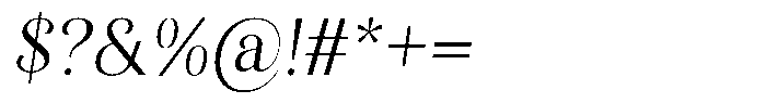 Kastien Semi Condensed Slant Font OTHER CHARS