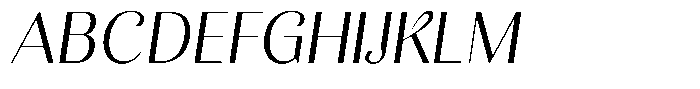 Kastien Semi Condensed Slant Font UPPERCASE